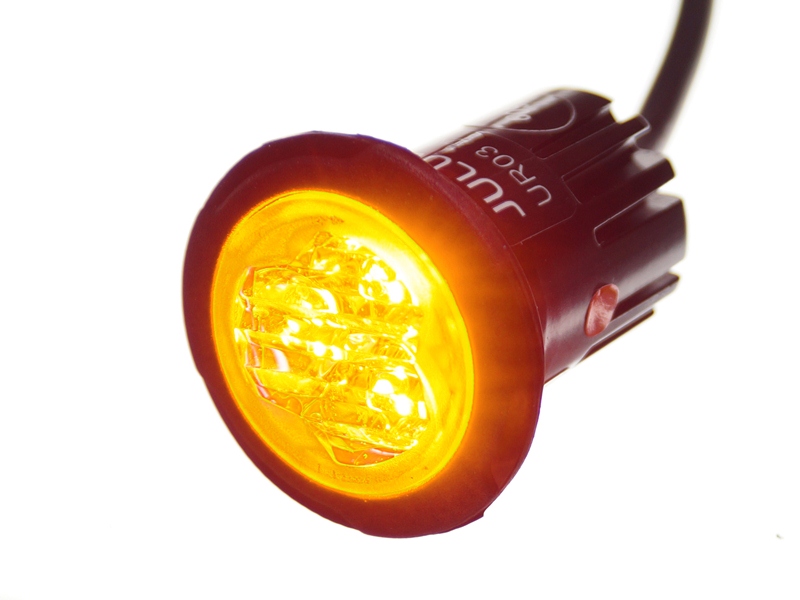 AXIXTECH UR03 F13, Round LED Strobe 12V24V Matronics