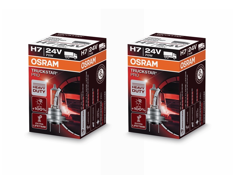 H7 24V Osram Truckstar Pro 70W, +100%, 2 pack - Matronics