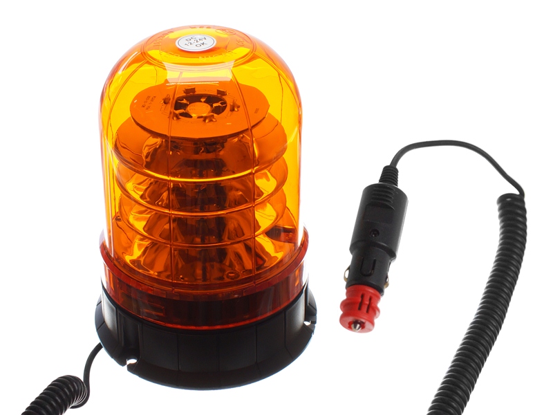 LED Rotation Light, Orange R65, 12-24V Magnet food + Cigarette Lighter -  Matronics