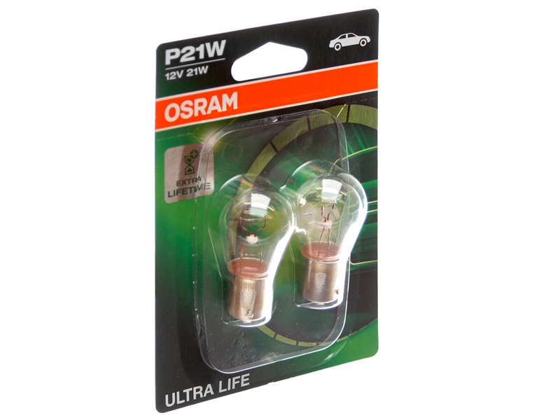 P21W BA15s 12V Osram Ultra Life, 2 pack - Matronics