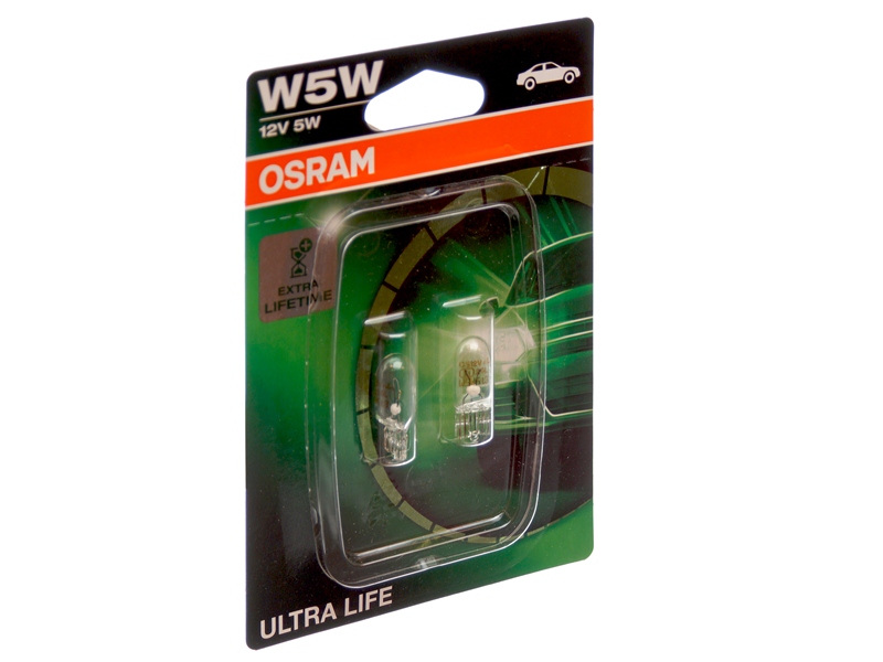 Gentleman friendly Recommendation Award W5W 12V Osram Ultra Life 5W, 2 pack - Matronics