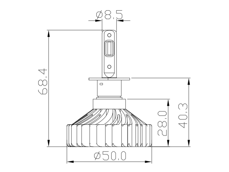 2 Stk. H3-LED Lampen 12/24V 4000lm 7G – Hoelzle